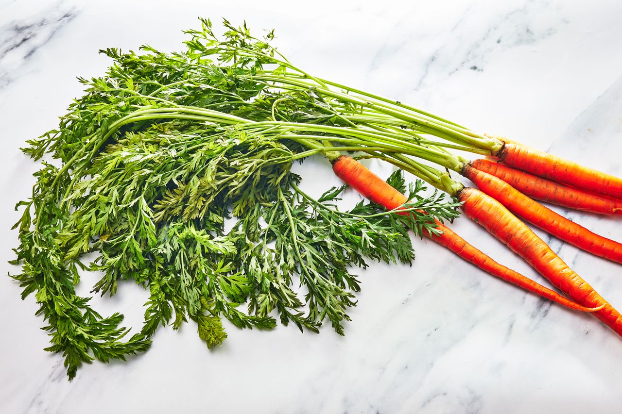 carrot greens and carrots