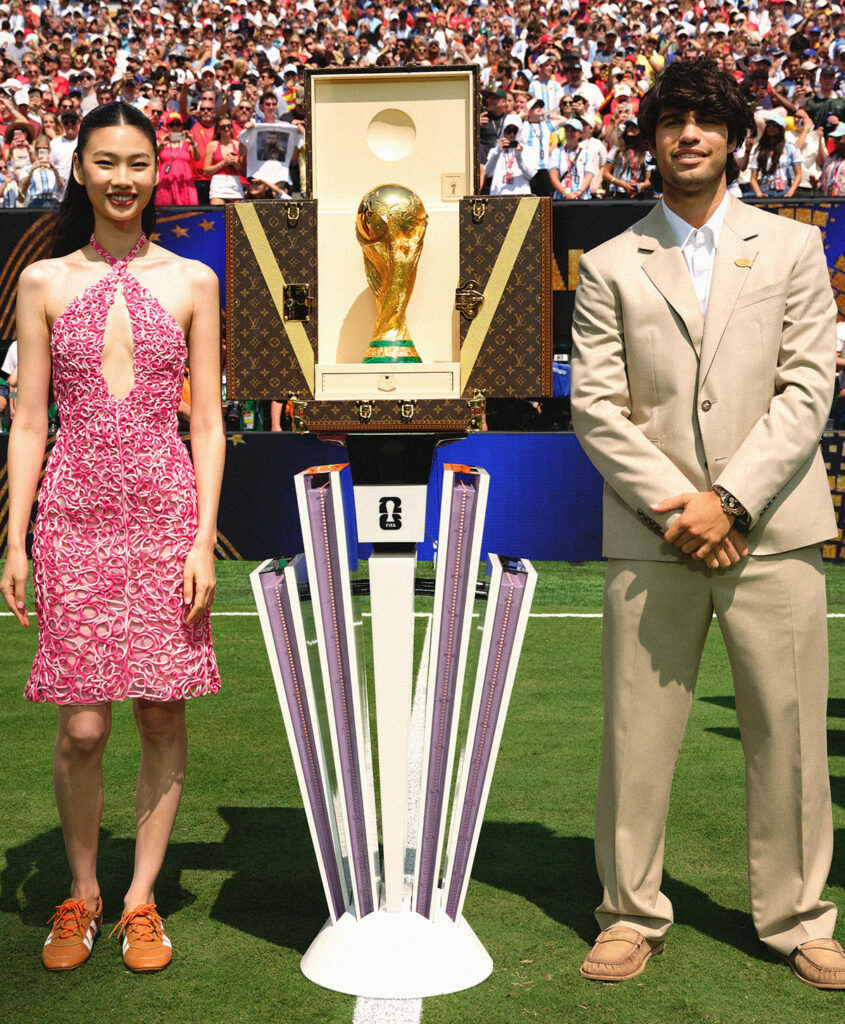 Hoyeon and Carlos Alcaraz represented Louis Vuitton at the FIFA World Cup 2026 final