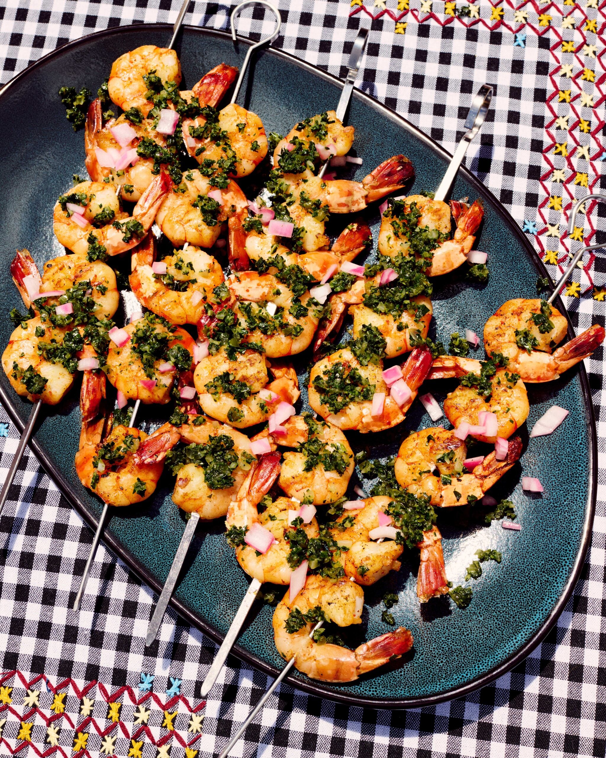 Liberian Shrimp Skewers