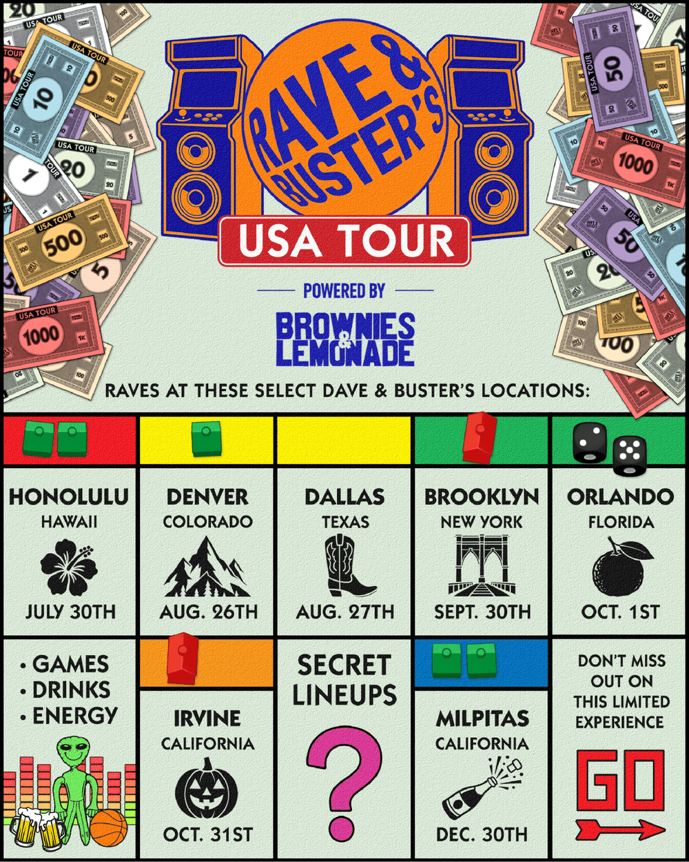 RAVE AND BUSTERS USA TOUR, LA