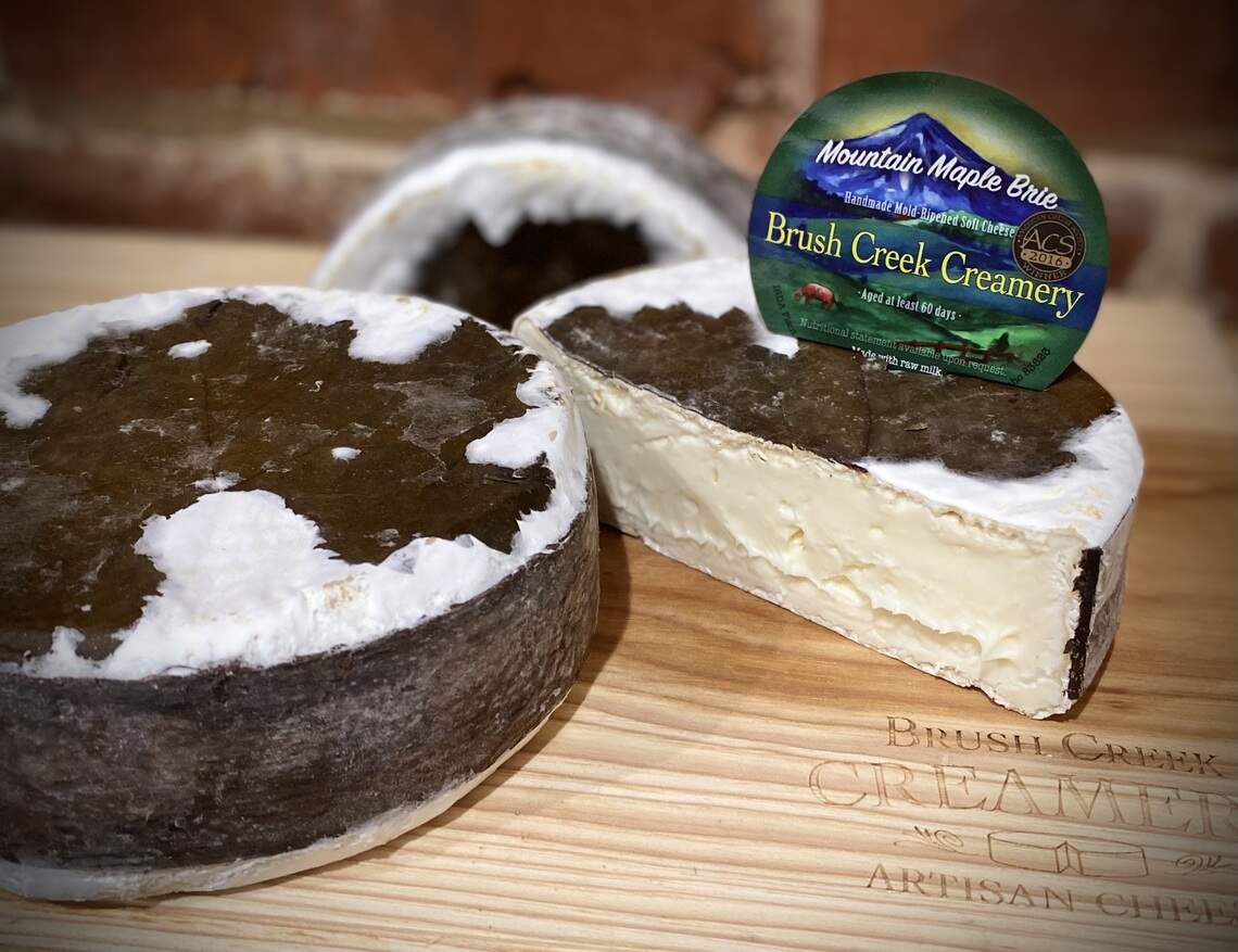 This Mountain Maple Brie is an award-winning brie aged for 60 days.