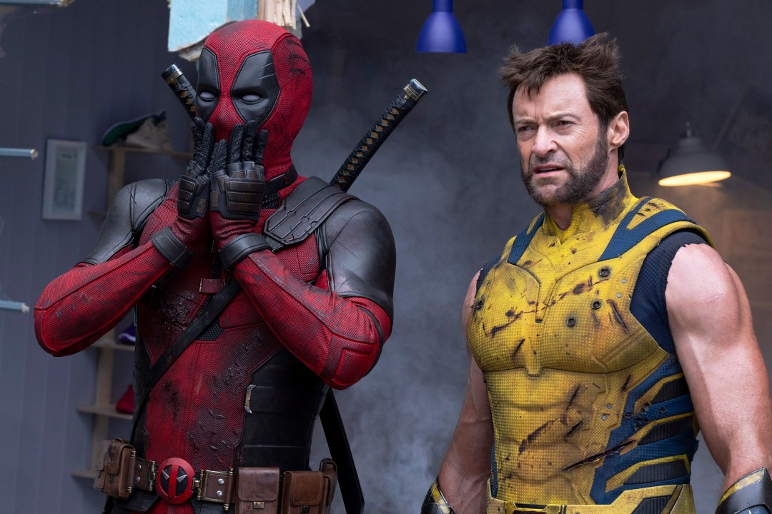 This image released by 20th Century Studios/Marvel Studios shows Ryan Reynolds as Deadpool/Wade Wilson, left, and Hugh Jackman as Wolverine/Logan in a scene from