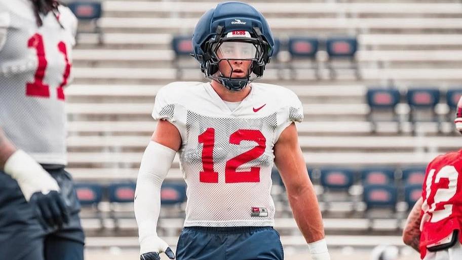 Ole Miss linebacker Luke Ferrelli during spring practices