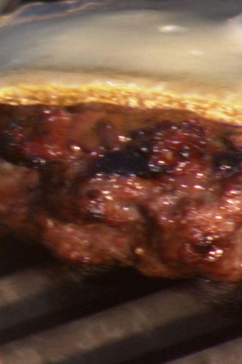 Grilled bison burgers with Oka cheese