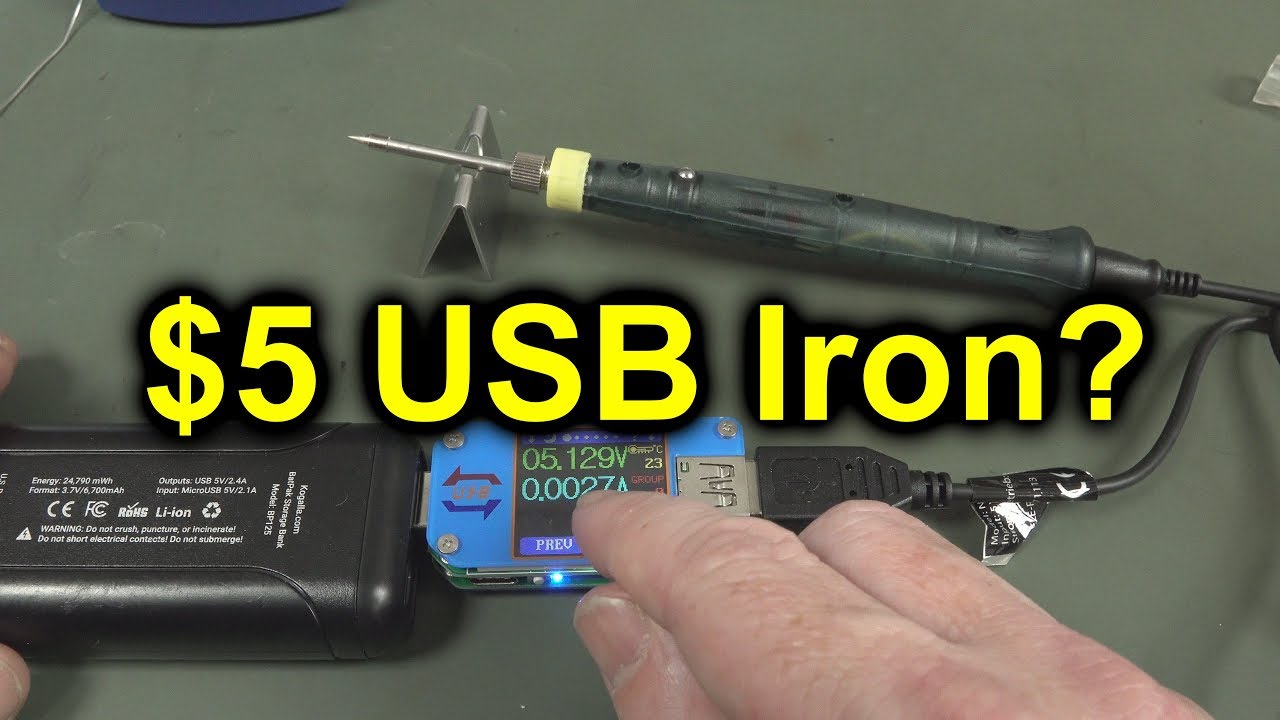 EEVblog #1113 - Is a $5 USB soldering iron useful?