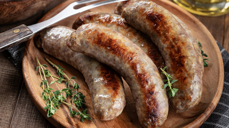 Top your brats with this sweet mustard for a new take on a cookout classic