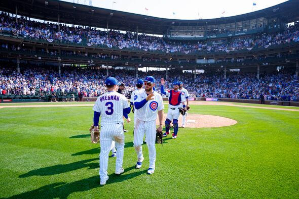 A Chicago Cubs fan was slapped by a fellow fan during the national anthem at Wrigley Field