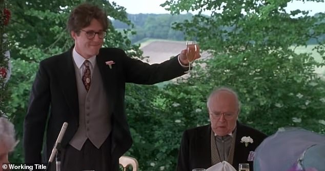 The picture postcard location was the setting for Hugh Grant's bumbling wedding speech in classic British rom-com Four Weddings And A Funeral, pictured