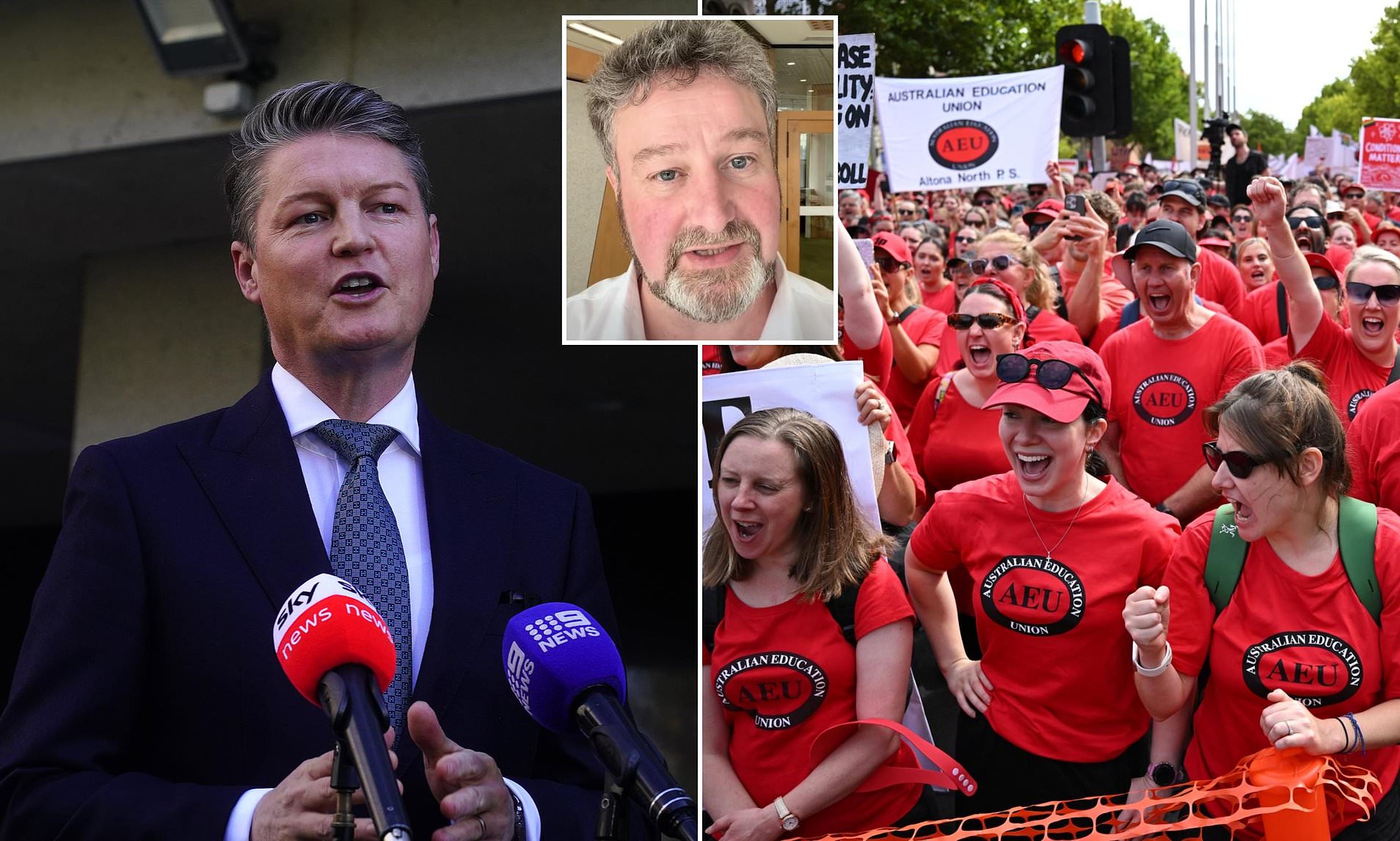 Thousands of teachers on over $100k salaries to walk off the job tomorrow as they demand higher pay