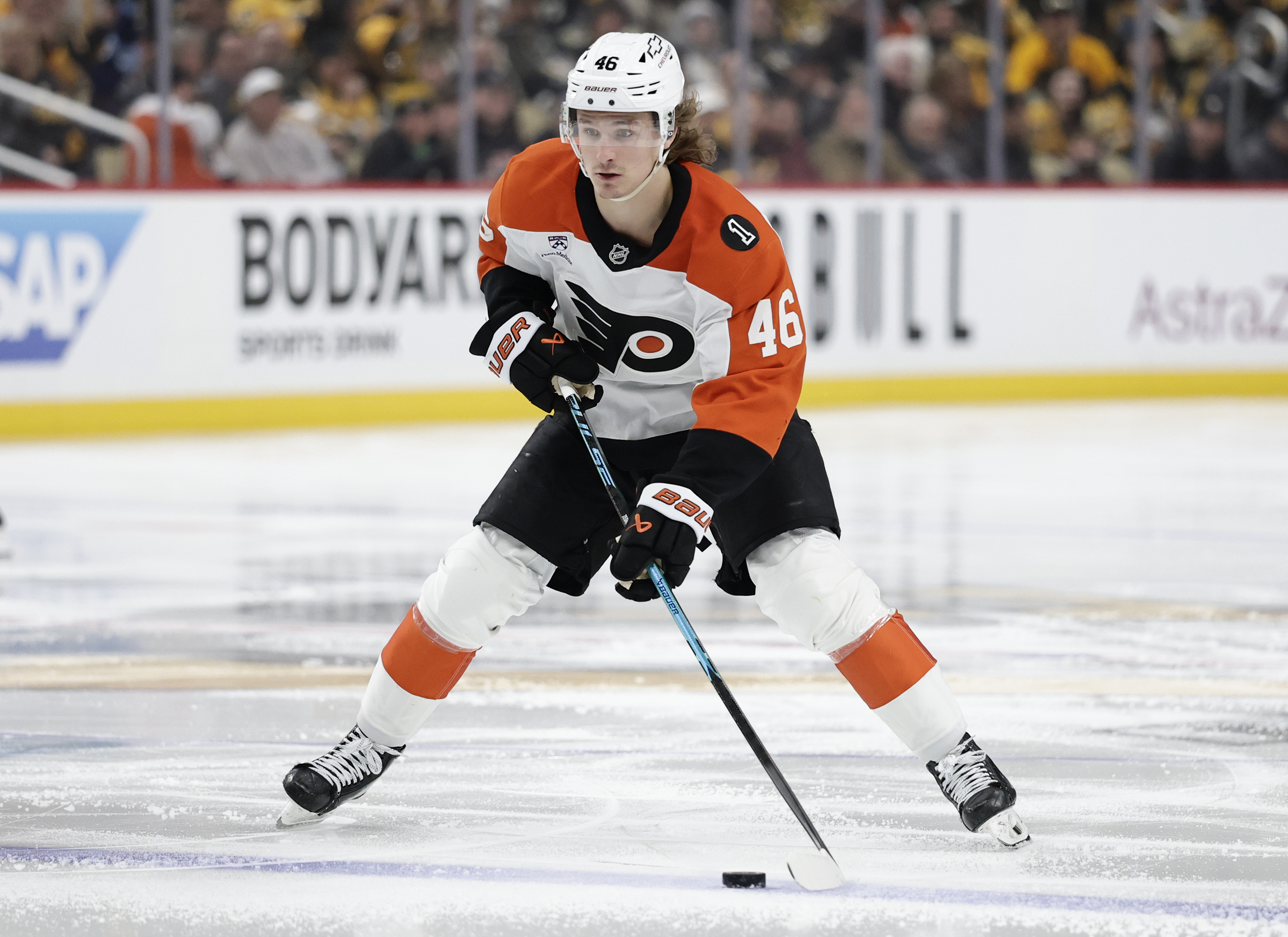 Trevor Zegras inked a major contract extension with the Flyers. Next up: Lending his time and service to the Shoulder Check cause
