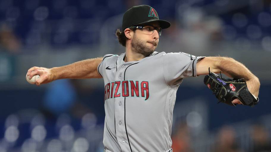 Jun 9, 2026; Miami, Florida, USA; Arizona Diamondbacks pitcher Zac Gallen (23) delivers a pitch against the Miami Marlins