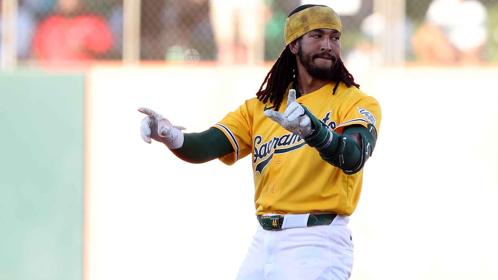 Athletics’ Joshua Kuroda-Grauer suffers ruptured testicle on brutal foul tip