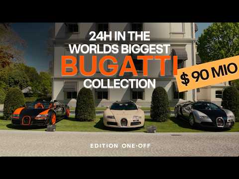 The world's largest Bugatti collection has been hidden to everyone for years but now the stunning $90M haul has been revealed