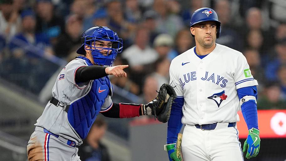 Toronto Blue Jays designated hitter George Springer (4).
