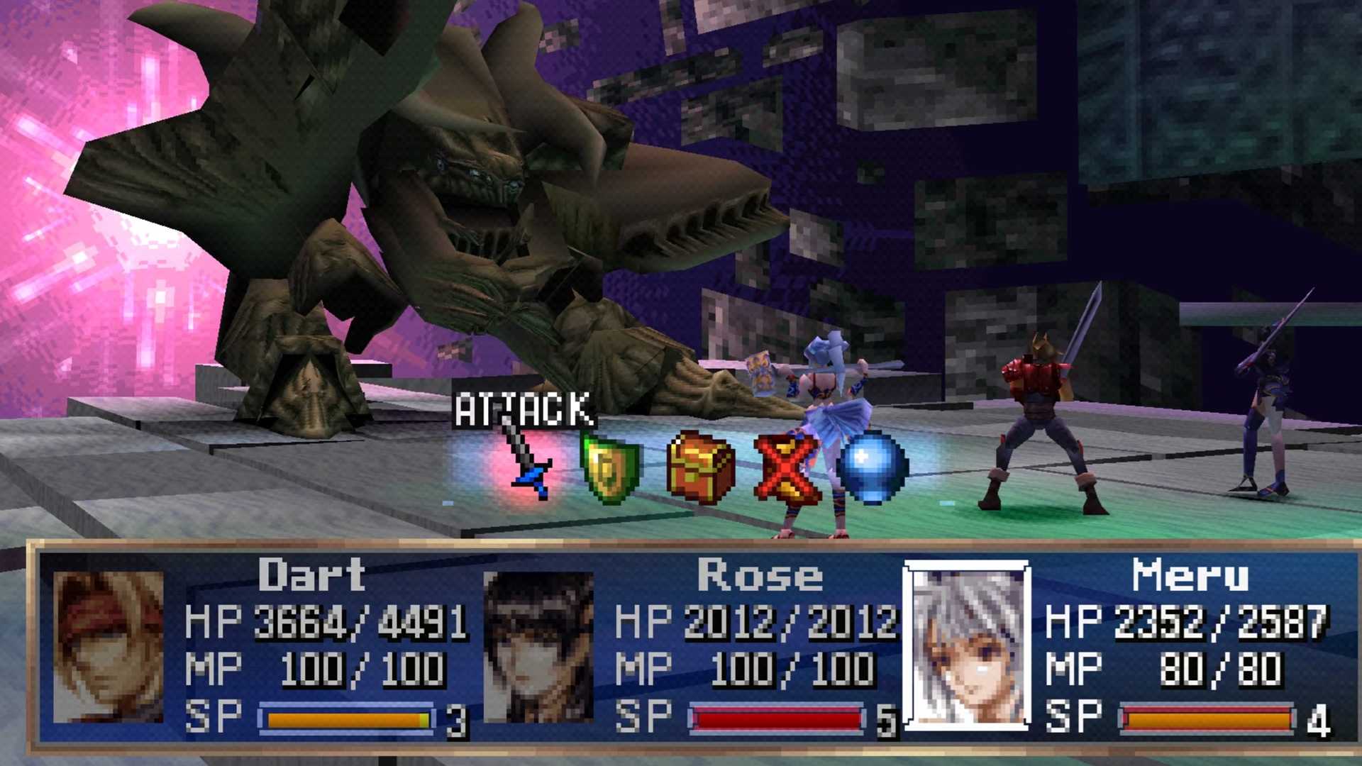 combat in legend of dragoon