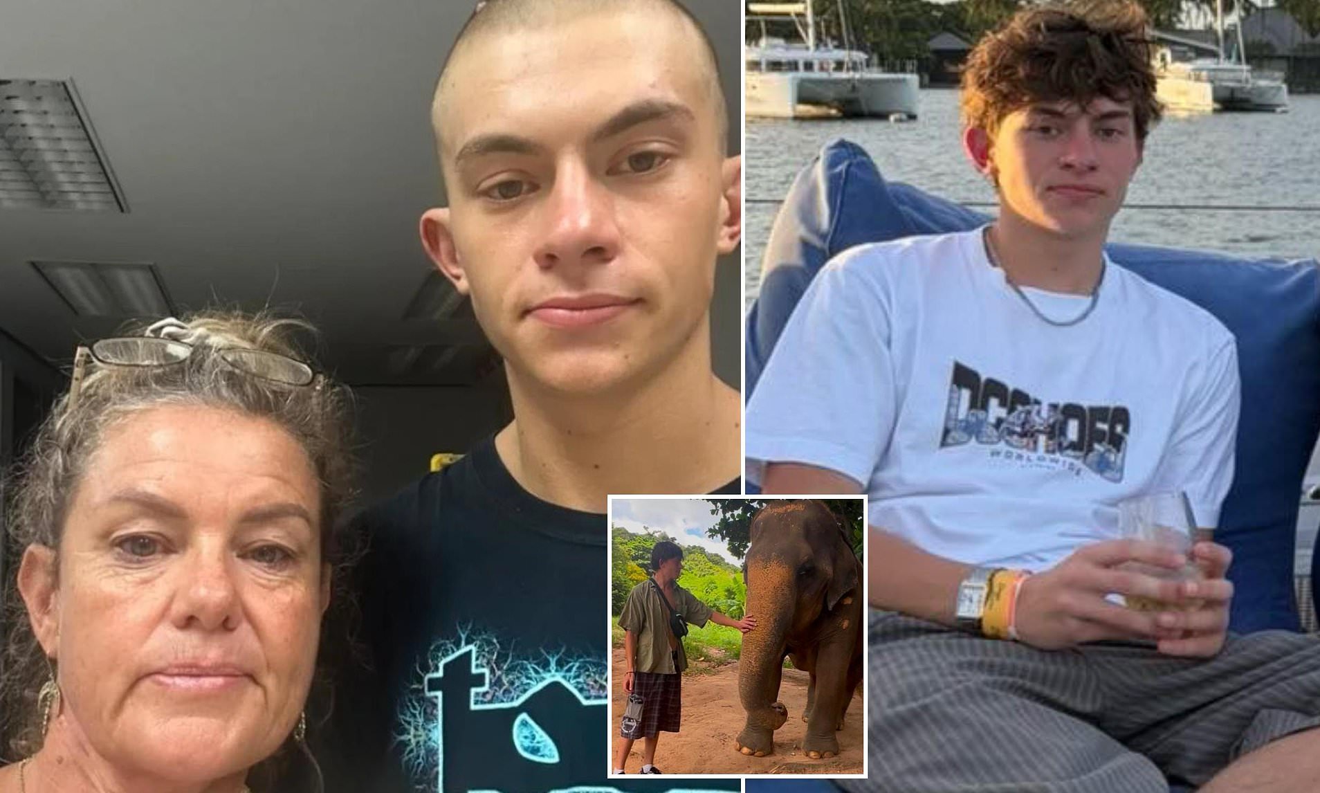 Teen who faces years in Thai jail for $100 crime shows dramatic new look as he's reunited with mum