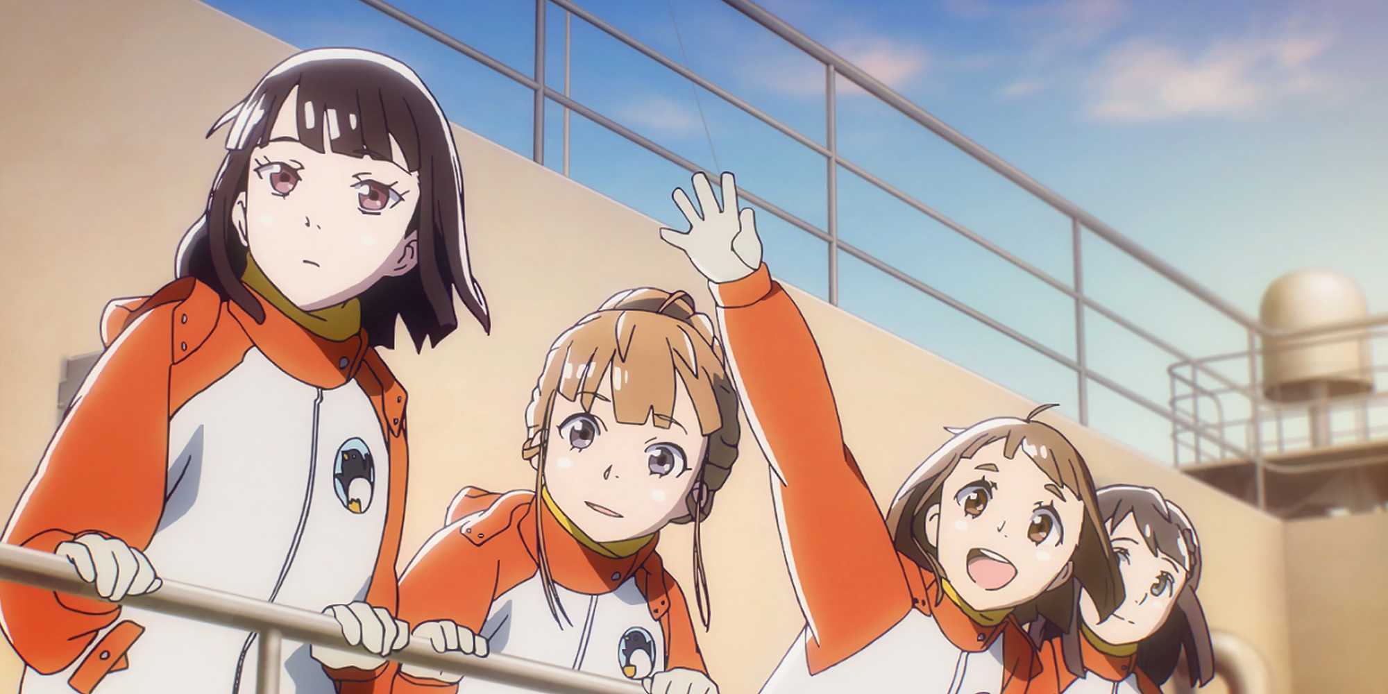 The main girls in A Place Further Than the Universe anime series
