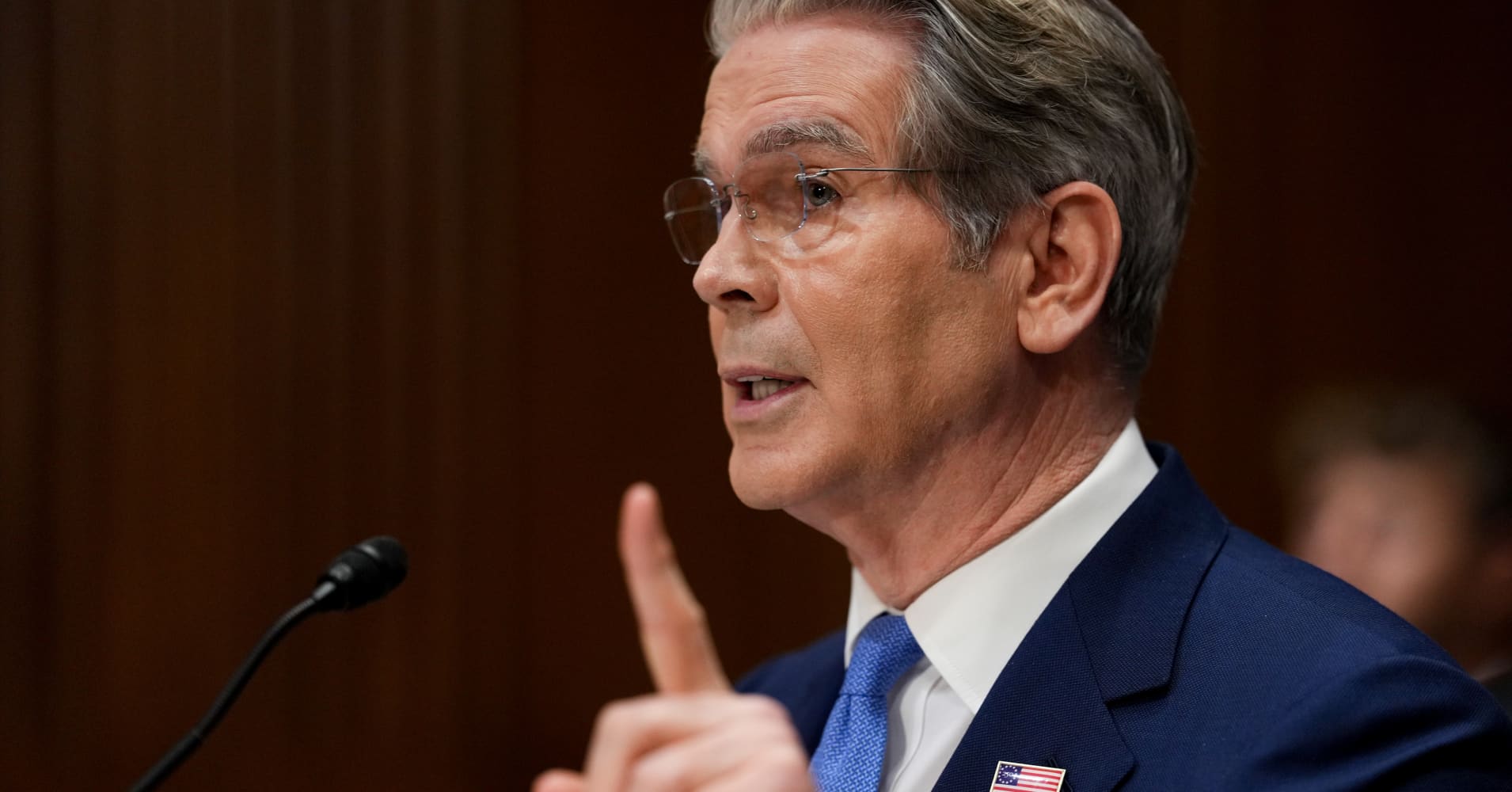 Scott Bessent, US treasury secretary, during a Senate Finance Committee hearing in Washington, DC, US, on Wednesday, June 3, 2026.