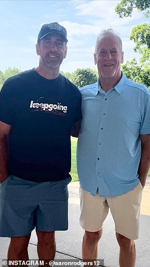 Aaron Rodgers and his father, Ed