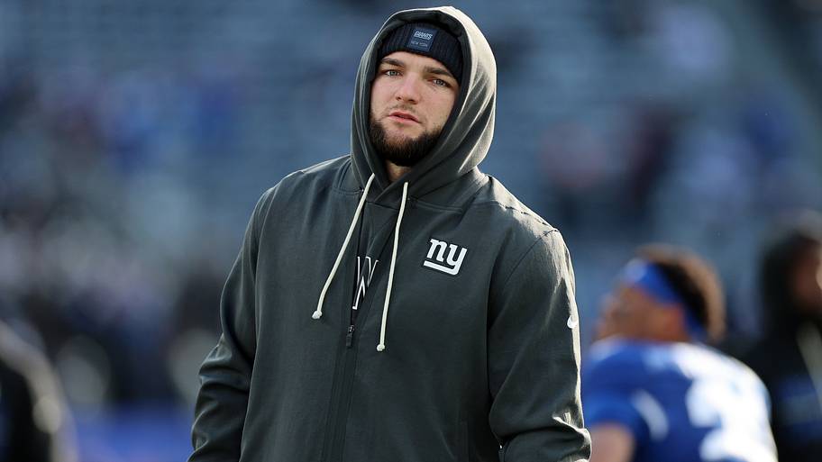 John Harbaugh reacts to Cam Skattebo's botched backflip ahead of Giants camp