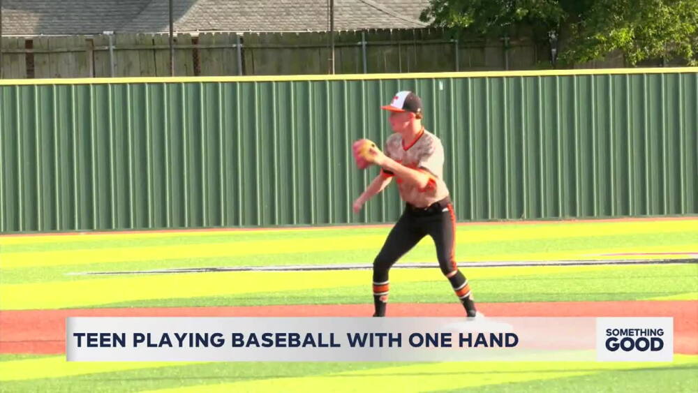 One-handed Oklahoma baseball player proves determination has no limits