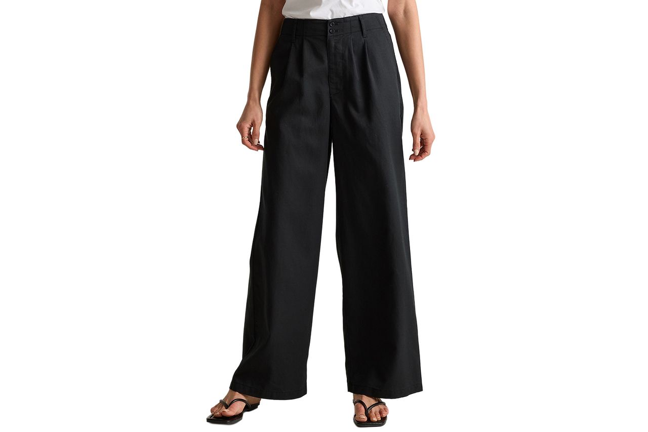 Quince Drapey Twill Pleated Trouser