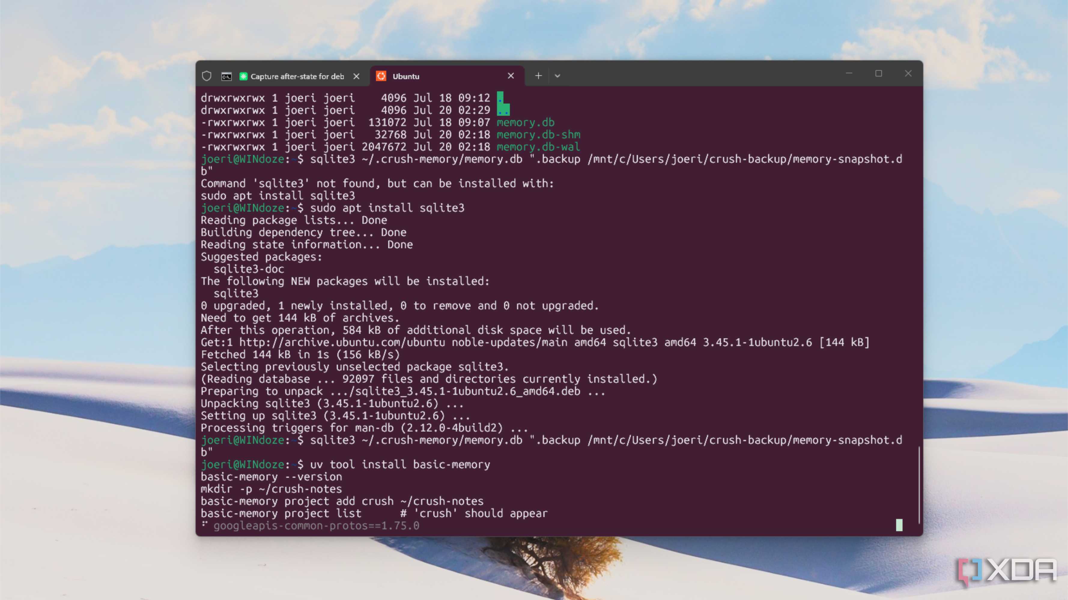 adding basic memory to agentic coding tool