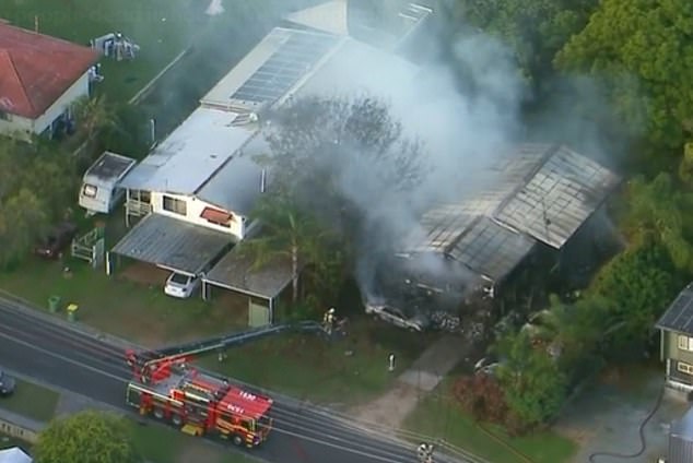 Police declared a crime scene at the property and are investigating the cause of the fire