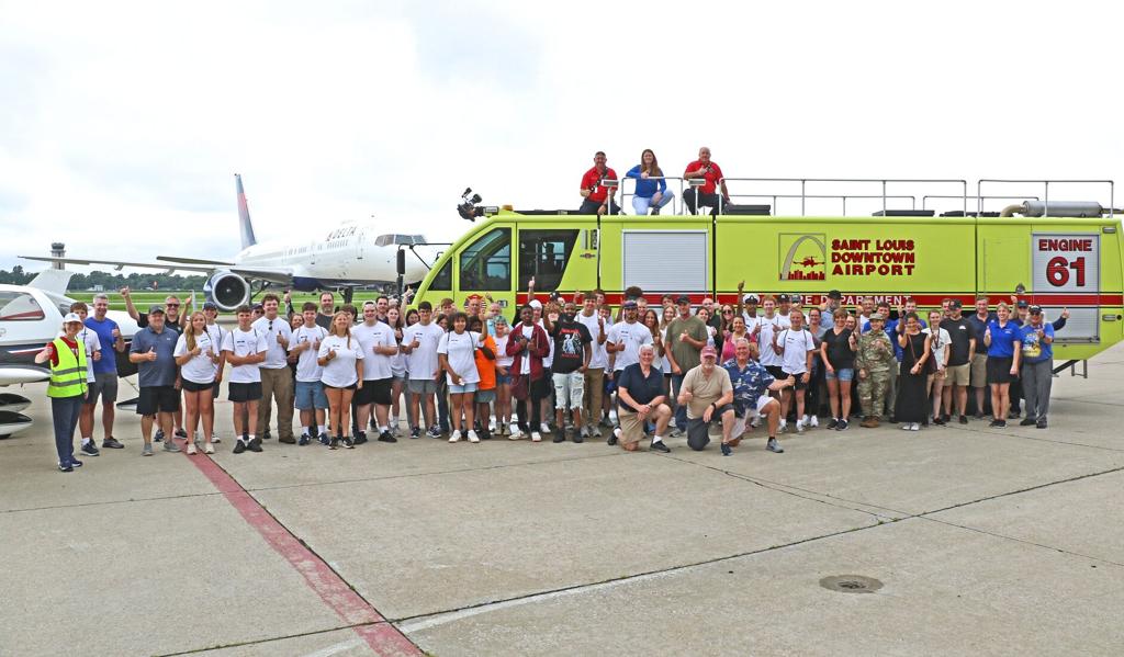 Discovery flights at St. Louis Downtown Airport cap off three days of aviation exploration for St. Louis-area high school students