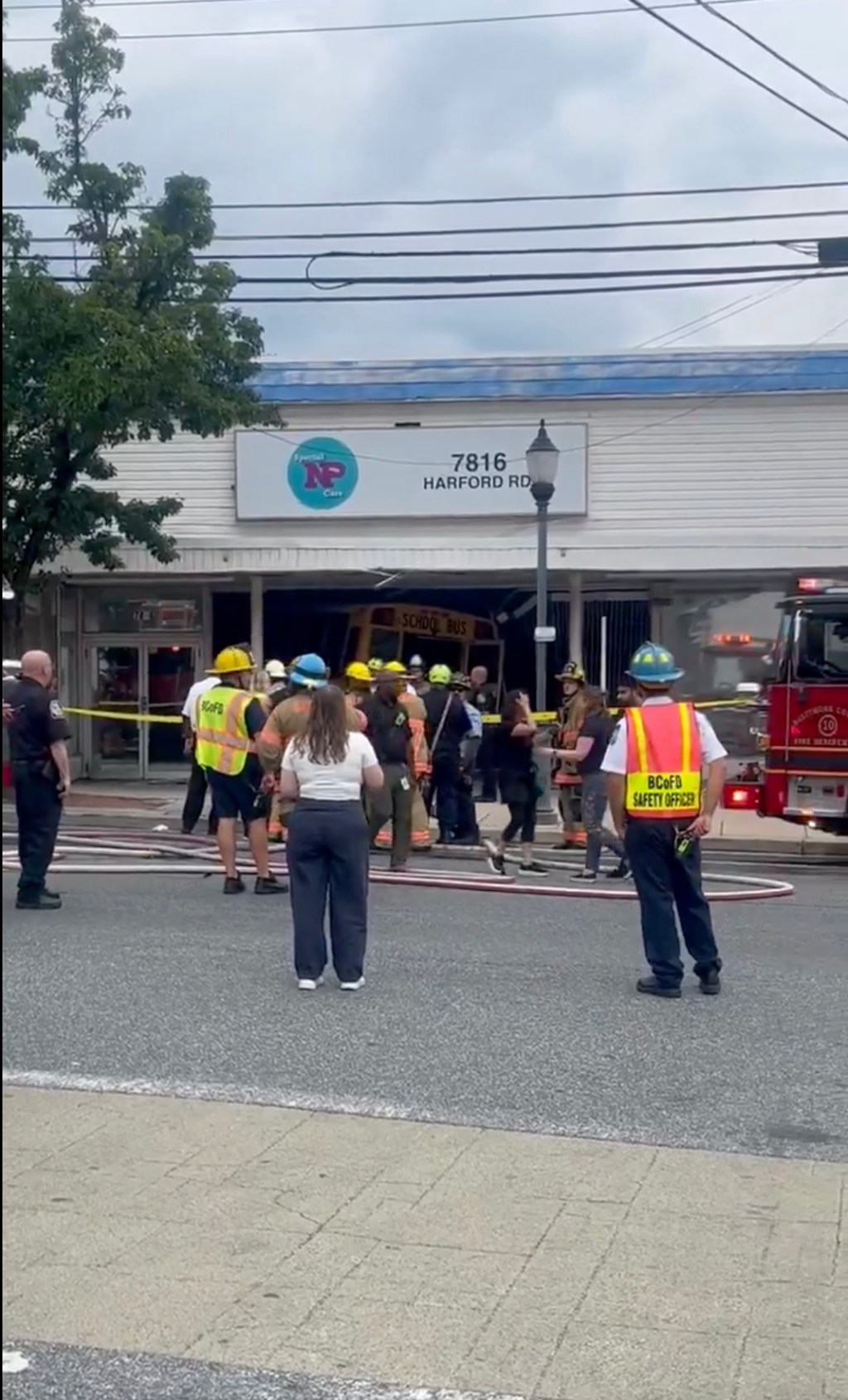 School bus transporting students from Maryland School for the Blind crashes into pharmacy