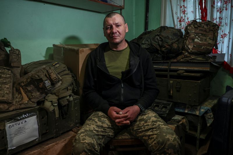 Ukrainian serviceman who spent almost a year ata frontline position in Chasiv Yar returns to duty after recovery, in Kramatorsk