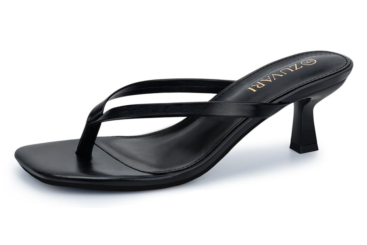 Zuvari Square-Toe Kitten Heels