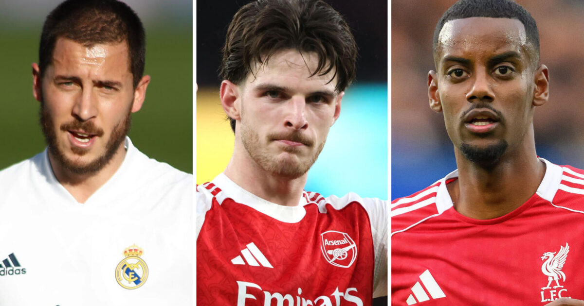 Three Images Collage – Eden Hazard, Declan Rice & Alexander Isak