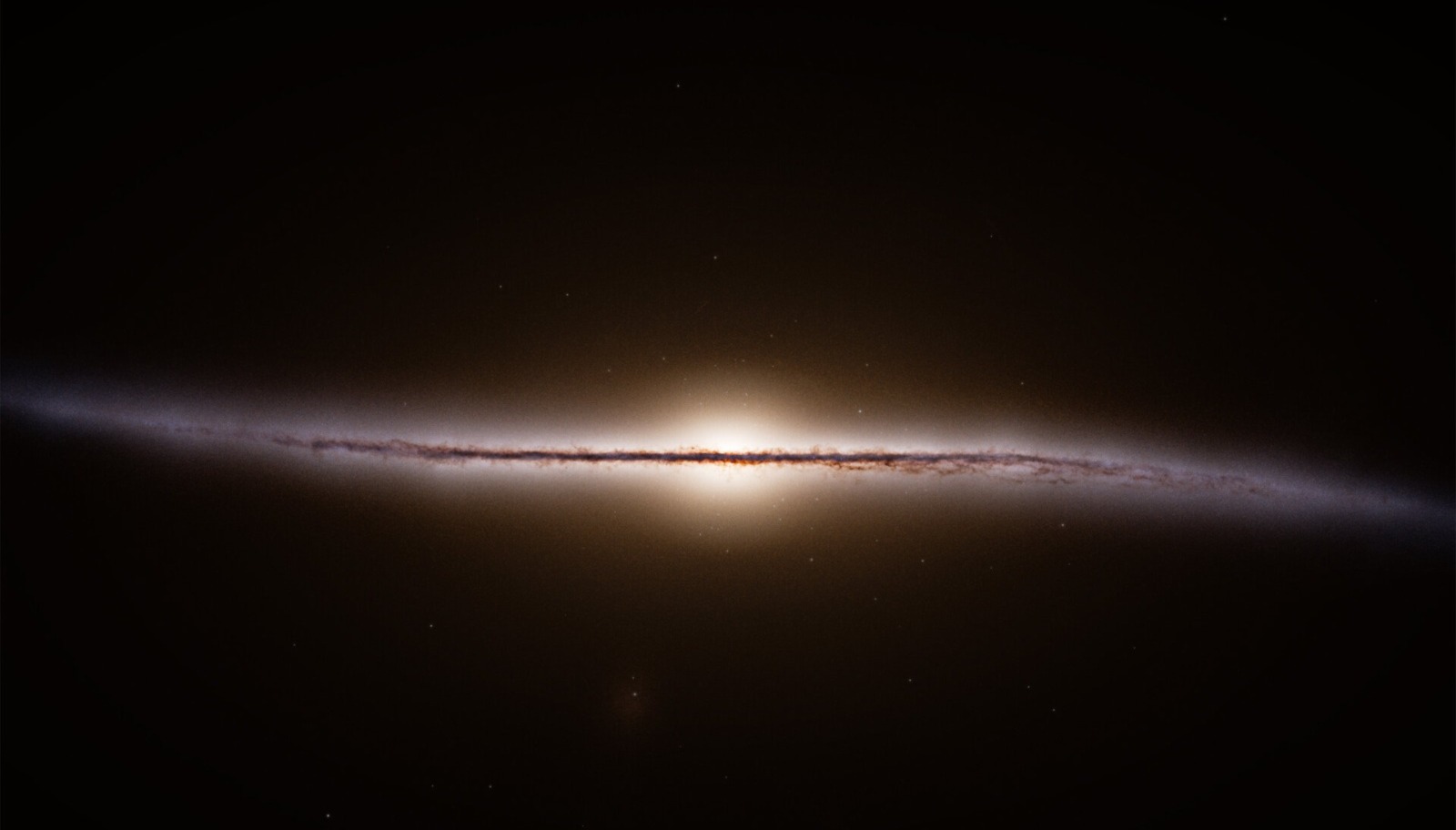 Edge-on view of the Milky Way galaxy by Gaia telescope.