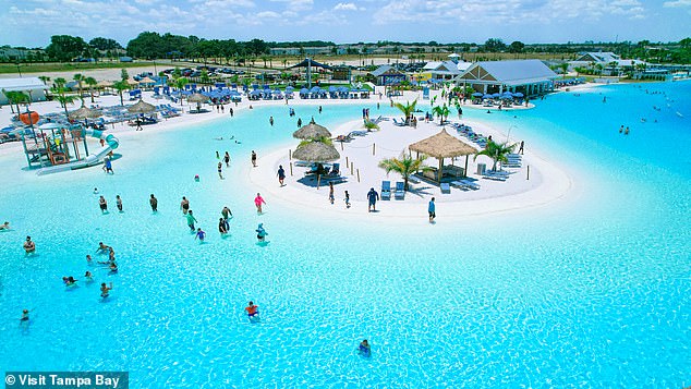The enormous 15-acre man-made Crystal Lagoon has transformed a once-rural stretch of central Florida into one of the state's fastest-growing housing hotspots