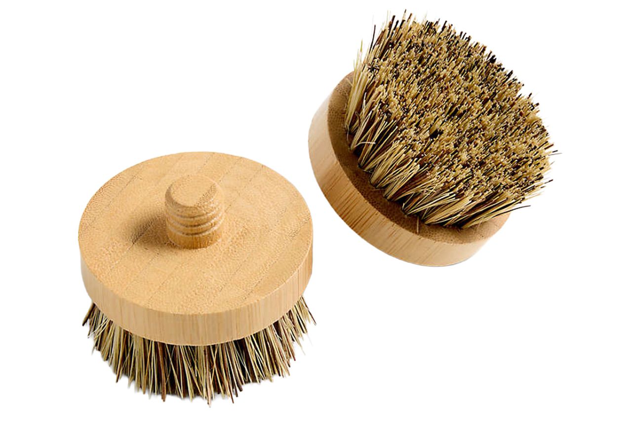 Clean by Crate Natural Palm & Dish Brush Replacement Heads