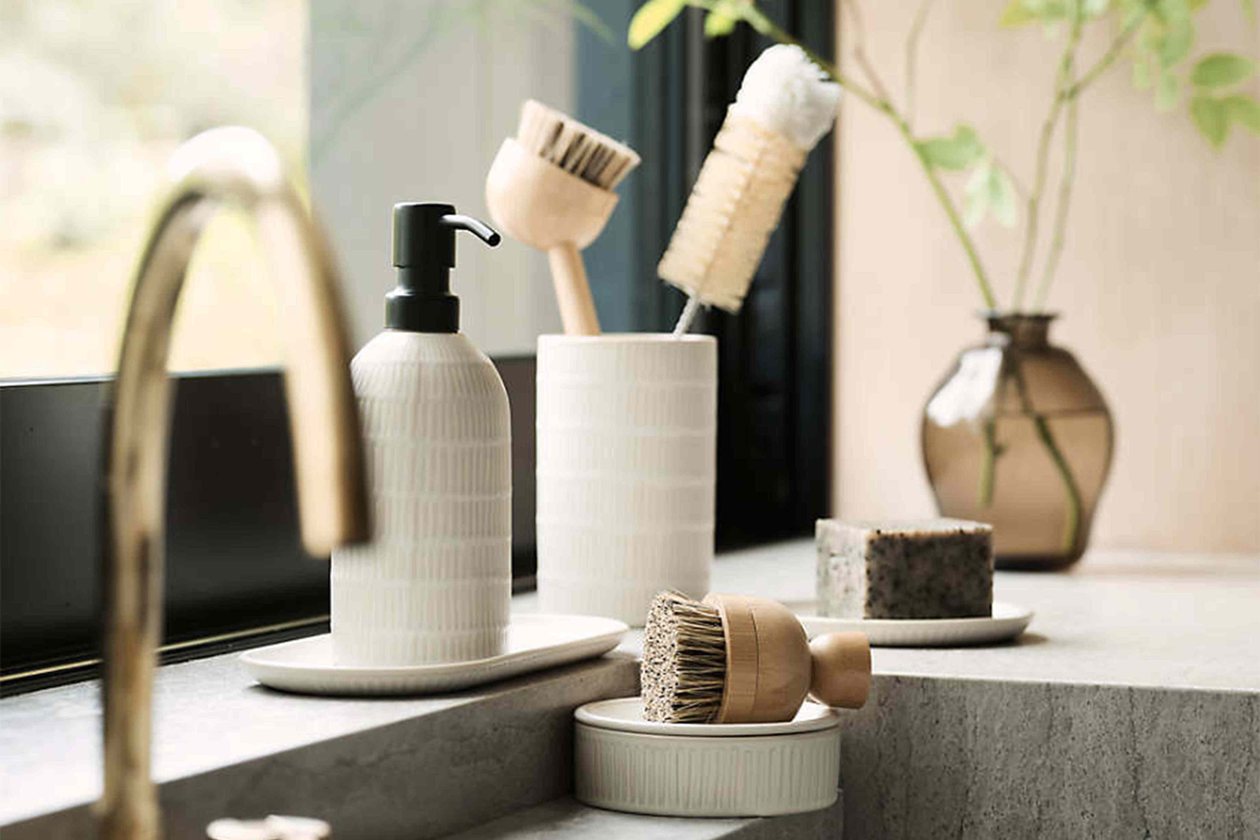 Crate & Barrel’s non-toxic dish brushes and accessories are the practical, stylish upgrade my kitchen sink needs