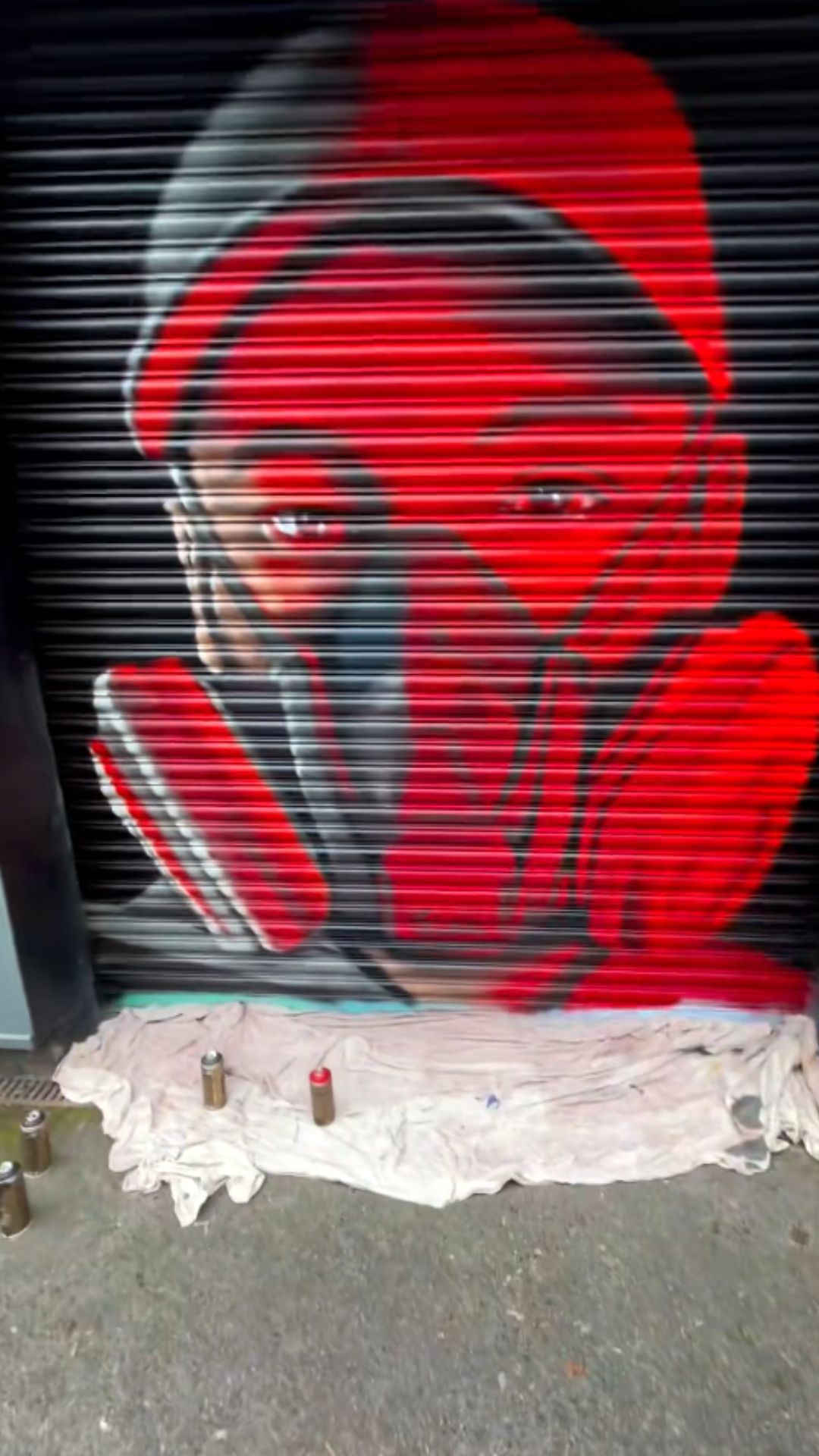 Neon spray paint artwork creates a stunning visual effect