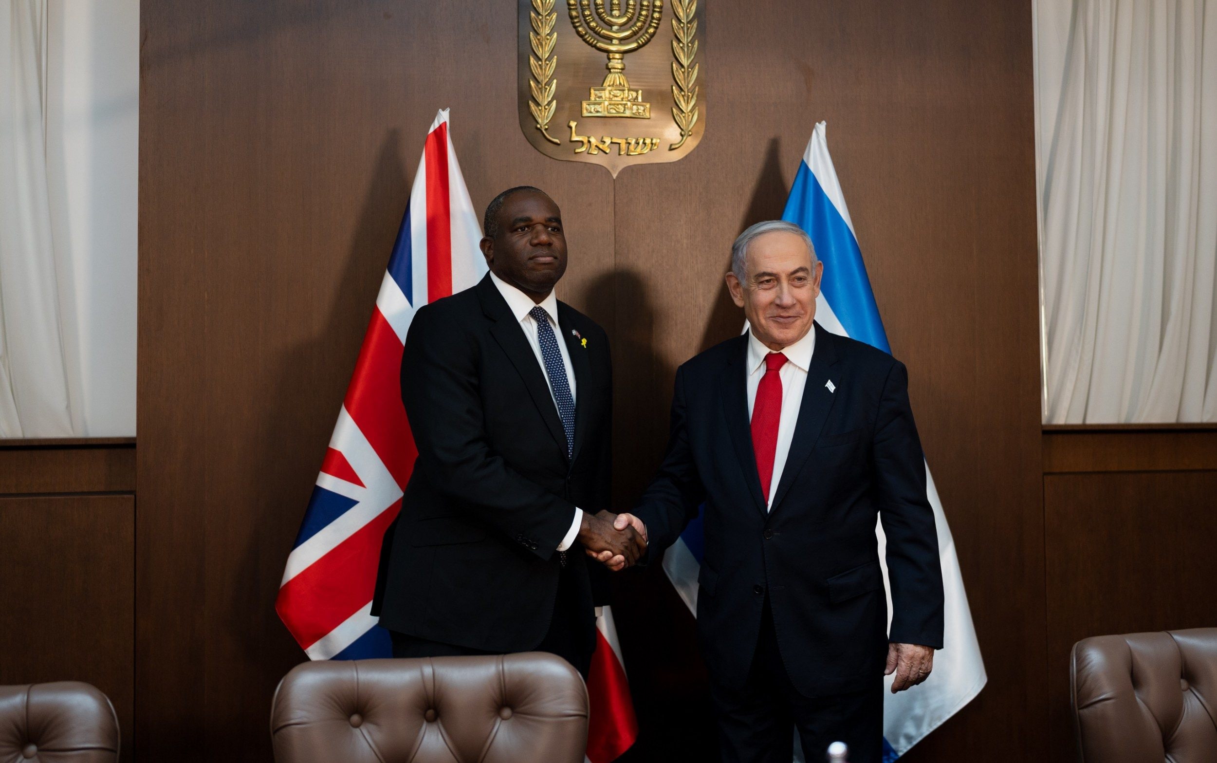 Foreign Secretary David Lammy meets with Prime Minister Netanyahu