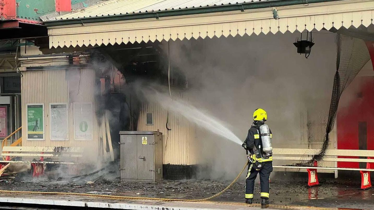 Seven fire crews tackled the blaze
