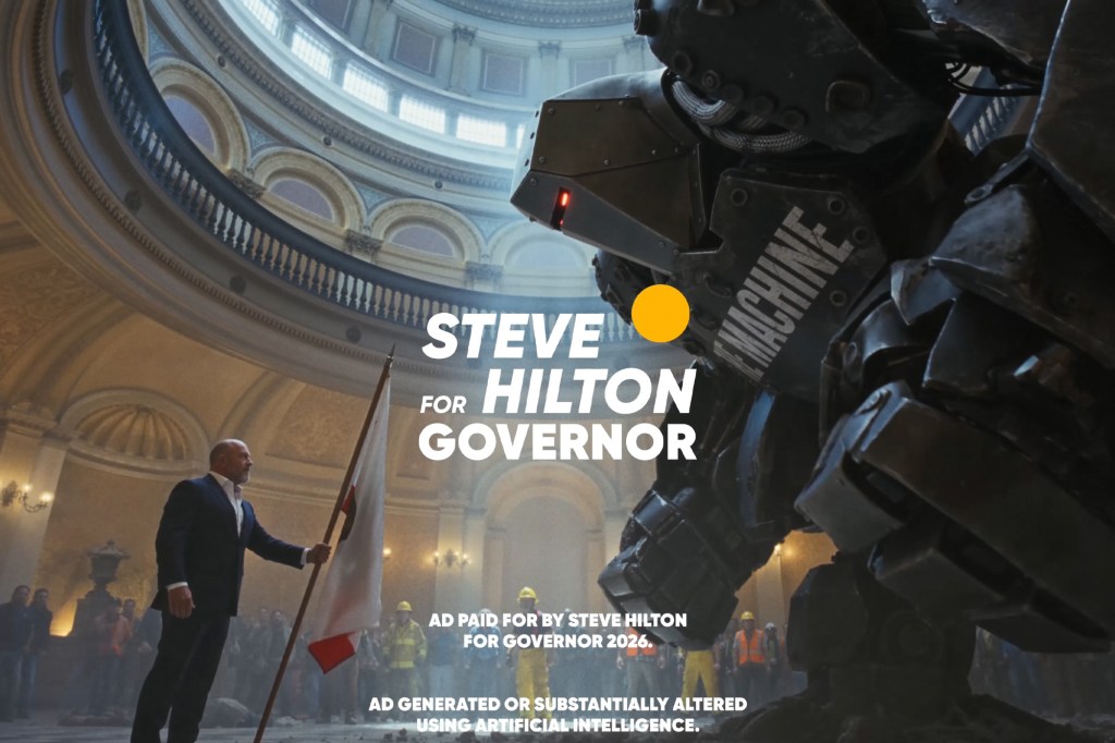 Ad paid for by Steve Hilton for Governor.