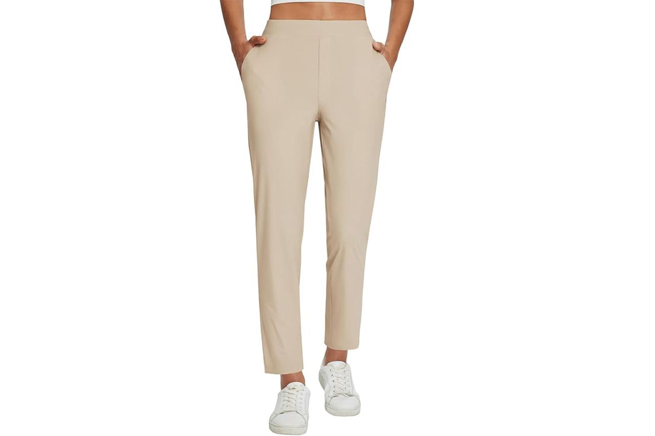 baleaf Womens Travel Pants Lightweight Stretch with Zipper Pockets