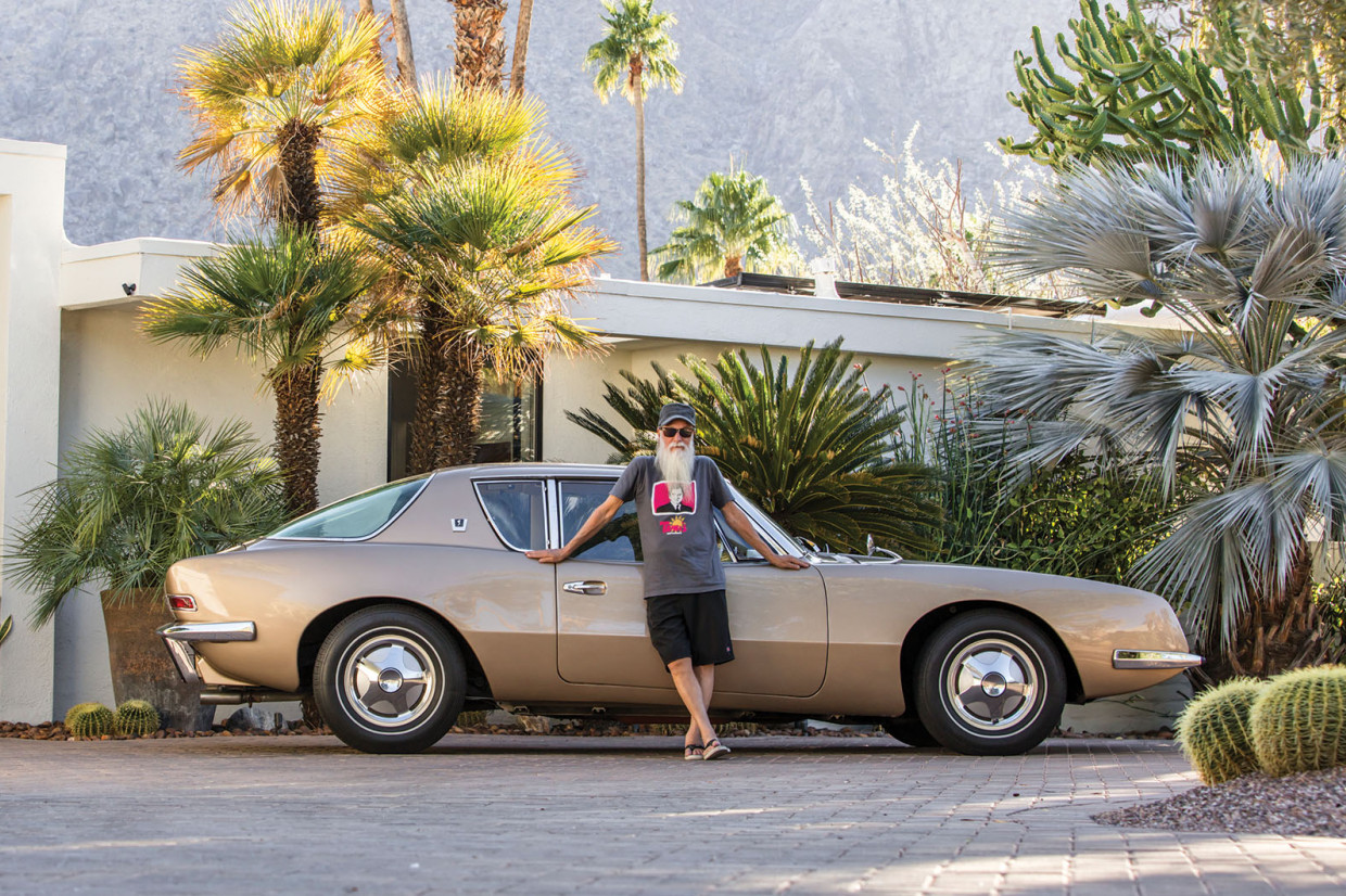 The Studebaker Avanti classic car with its owner