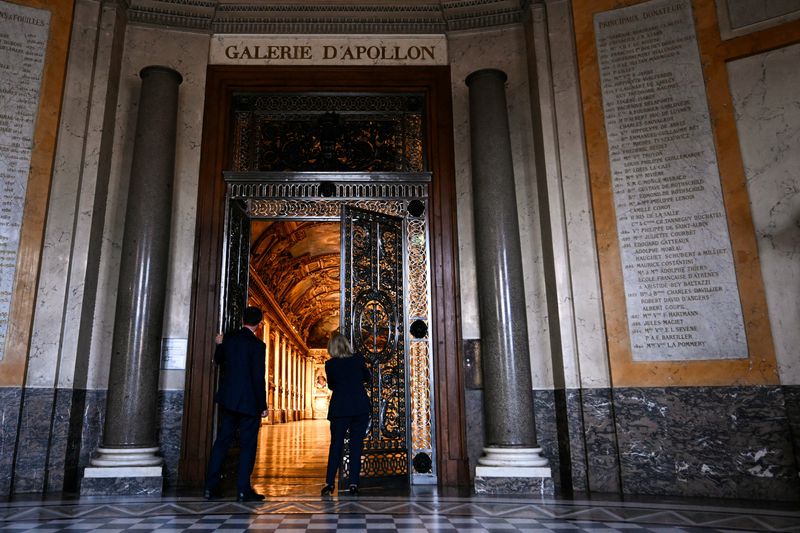Louvre's Apollo Gallery reopens to public after 2025 crown jewels heist, in Paris