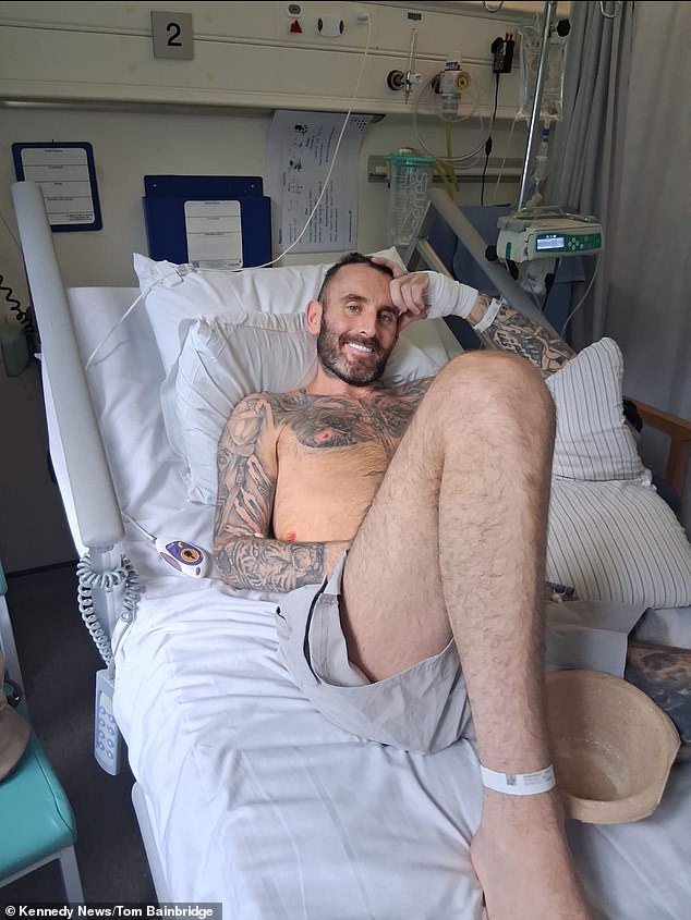 James Bainbridge had to 'push' doctors for further tests after being misdiagnosed with a hernia when in fact his symptoms were caused by an aggressive type of stomach cancer