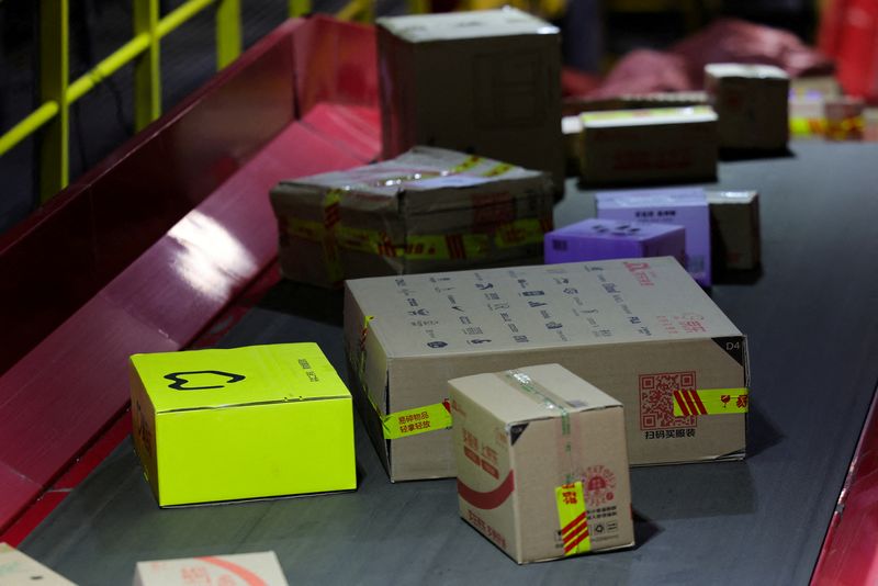 FILE PHOTO: JD.com sorting center in Beijing