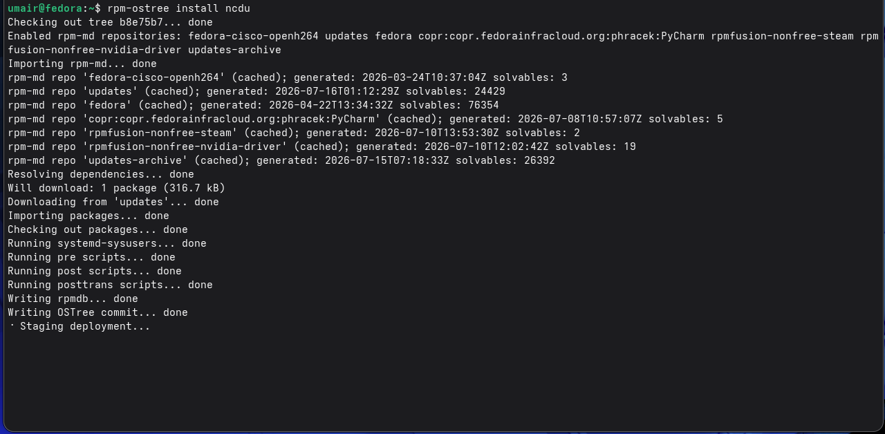 installing ncdu on fedora silverblue-2