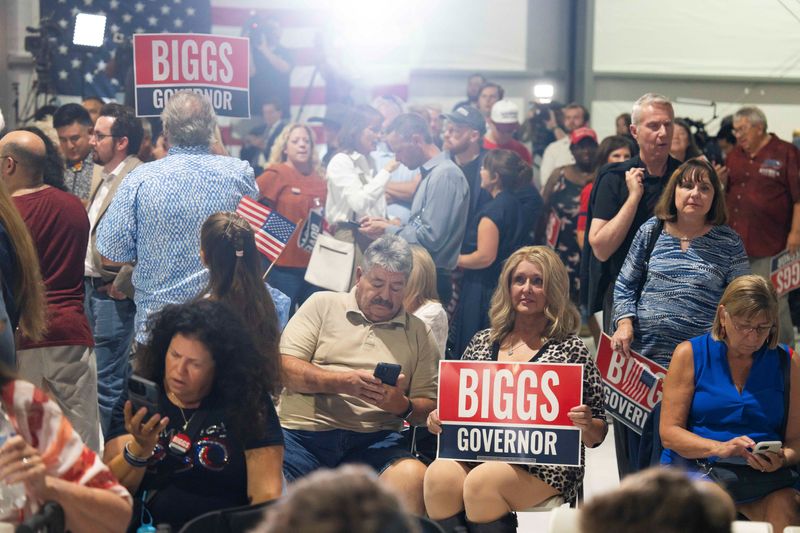 U.S. Representative and Republican nominee for Arizona governor Andy Biggs’ election night watch party