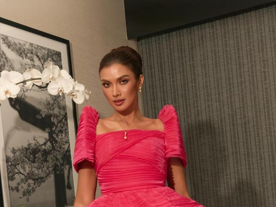 Kat Llegado luce diseño de Filipiniana moderna en entrevistas privadas