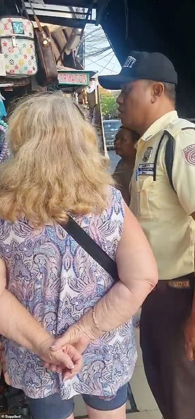 Security from Lorraine's nearby hotel accompanied her as the incident heated up